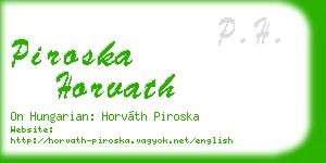 piroska horvath business card